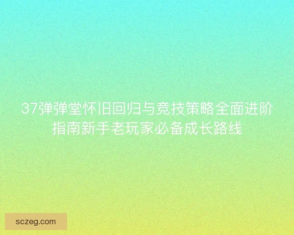 37弹弹堂怀旧回归与竞技策略全面进阶指南新手老玩家必备成长路线